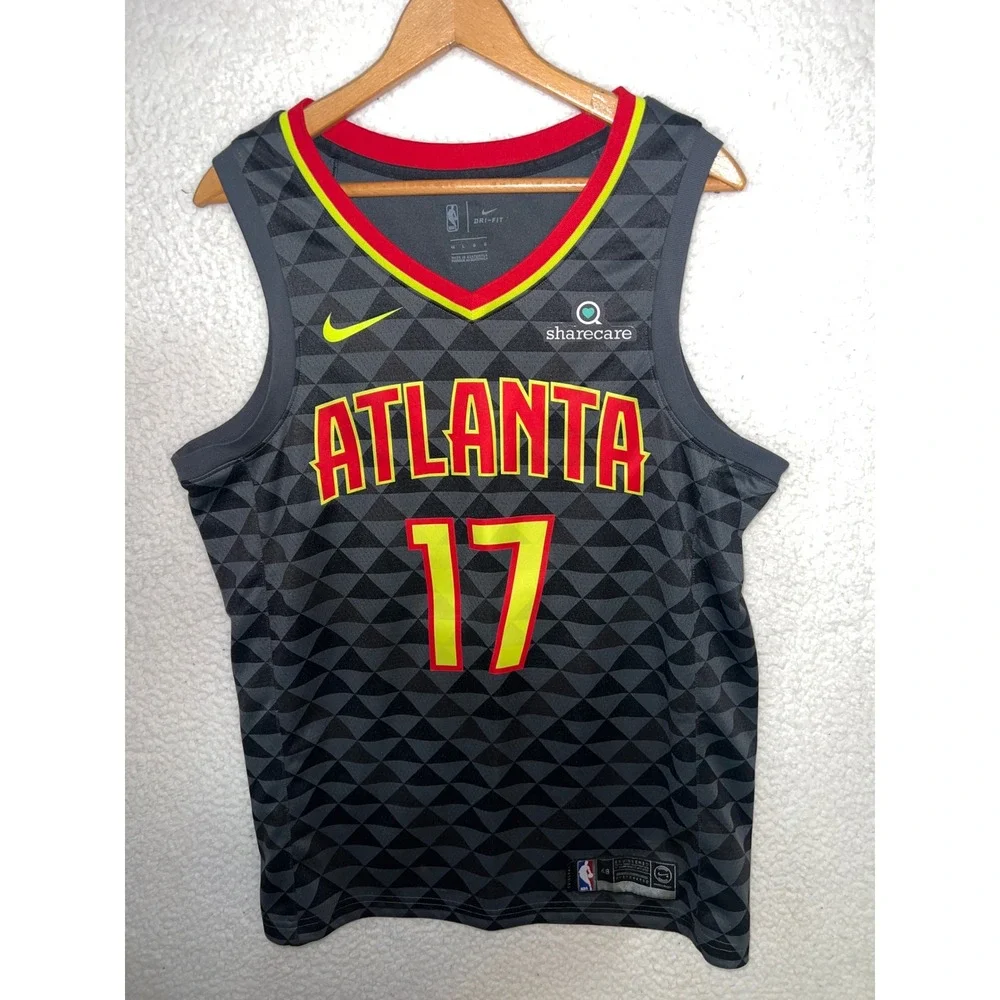 Nike Atlanta Hawks Dennis Schroder 17 Signed Swingman Jersey Mens 48 Large Black